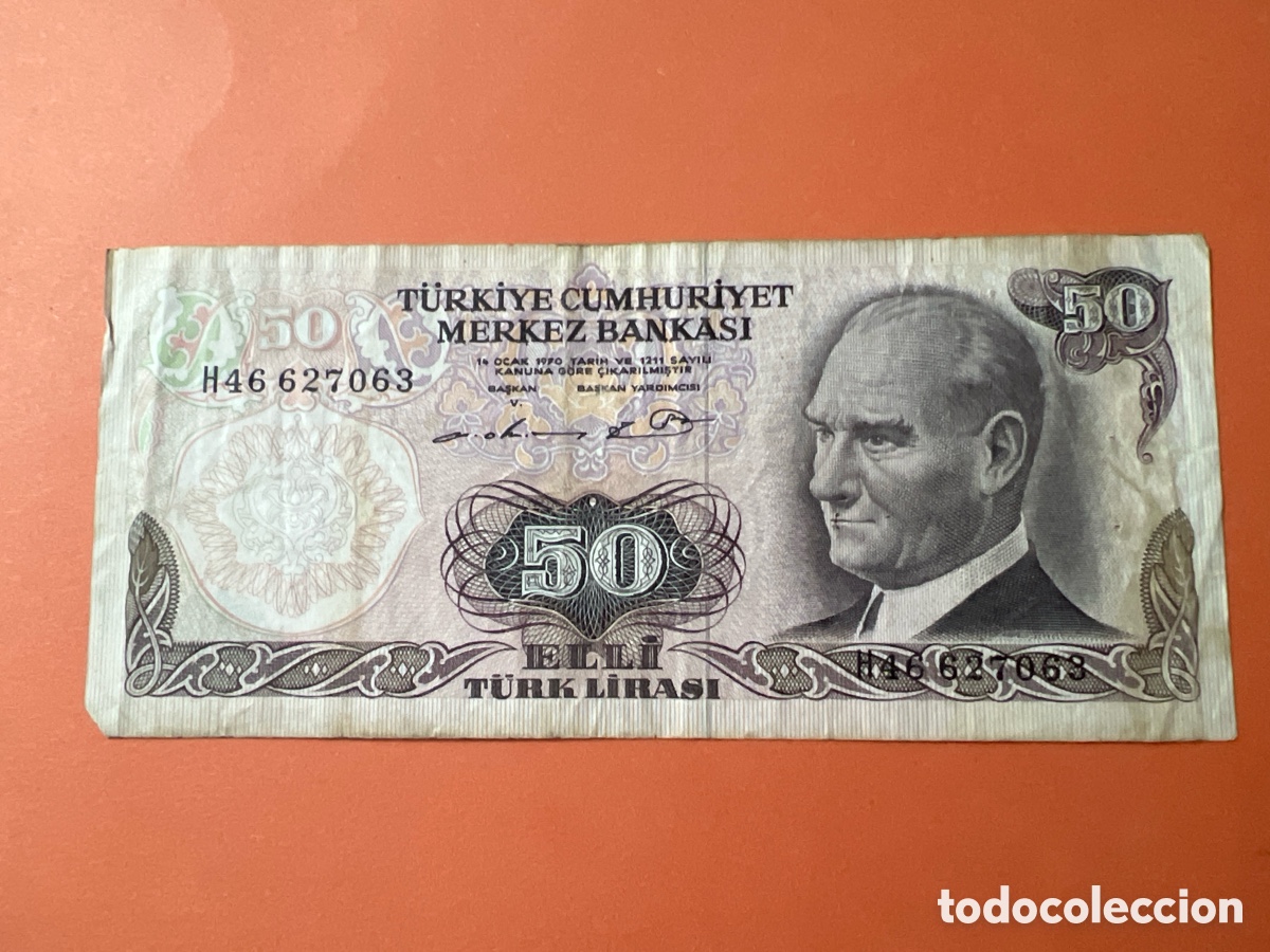Billetes extranjeros: HB106. BILLETE TURQUIA(TURKIA) 50 LIRAS