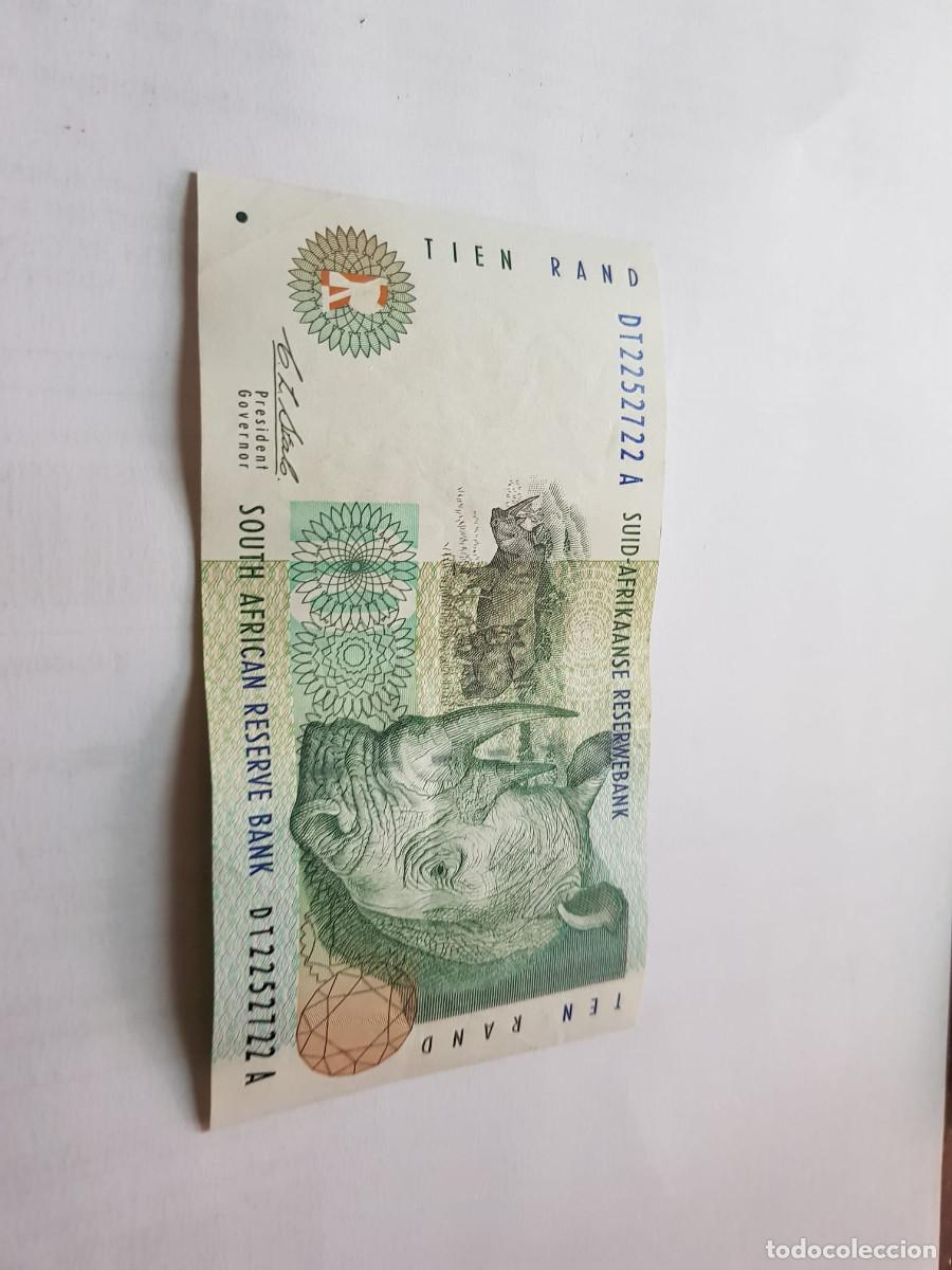 Billetes extranjeros: SUDAFRICA-10 RAND-1993