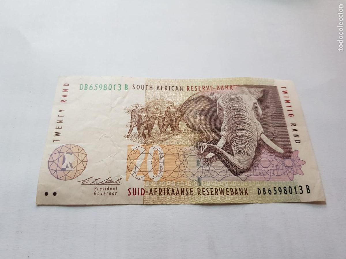 Billetes extranjeros: SUDAFRICA-20 RAND-1993 - Foto 1