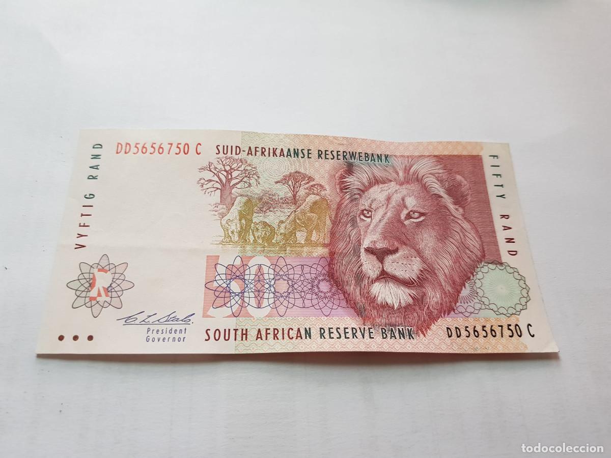 Billetes extranjeros: SUDAFRICA-50 RAND-1993