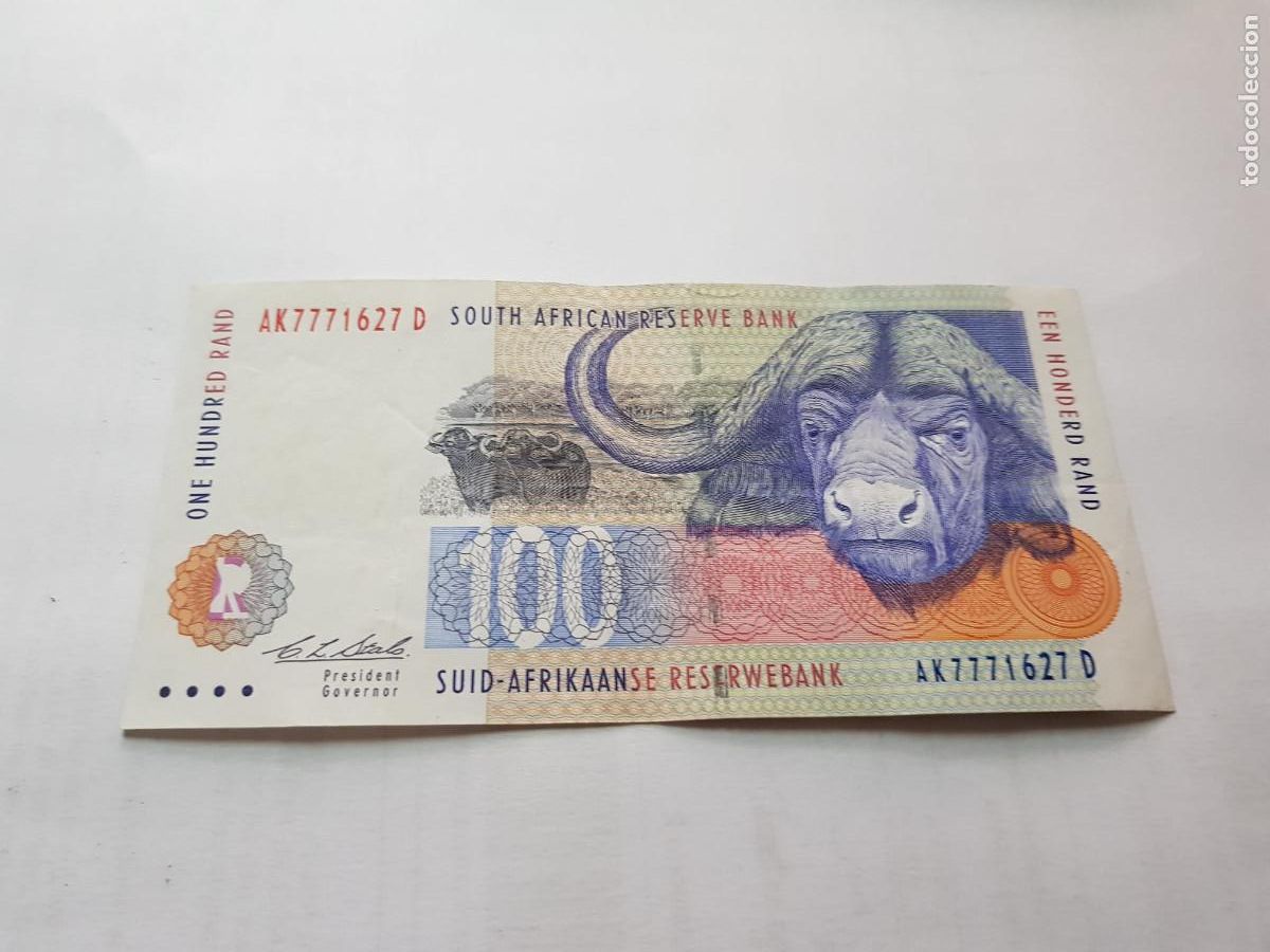 Billetes extranjeros: SUDAFRICA-100 RAND-1993 - Foto 1
