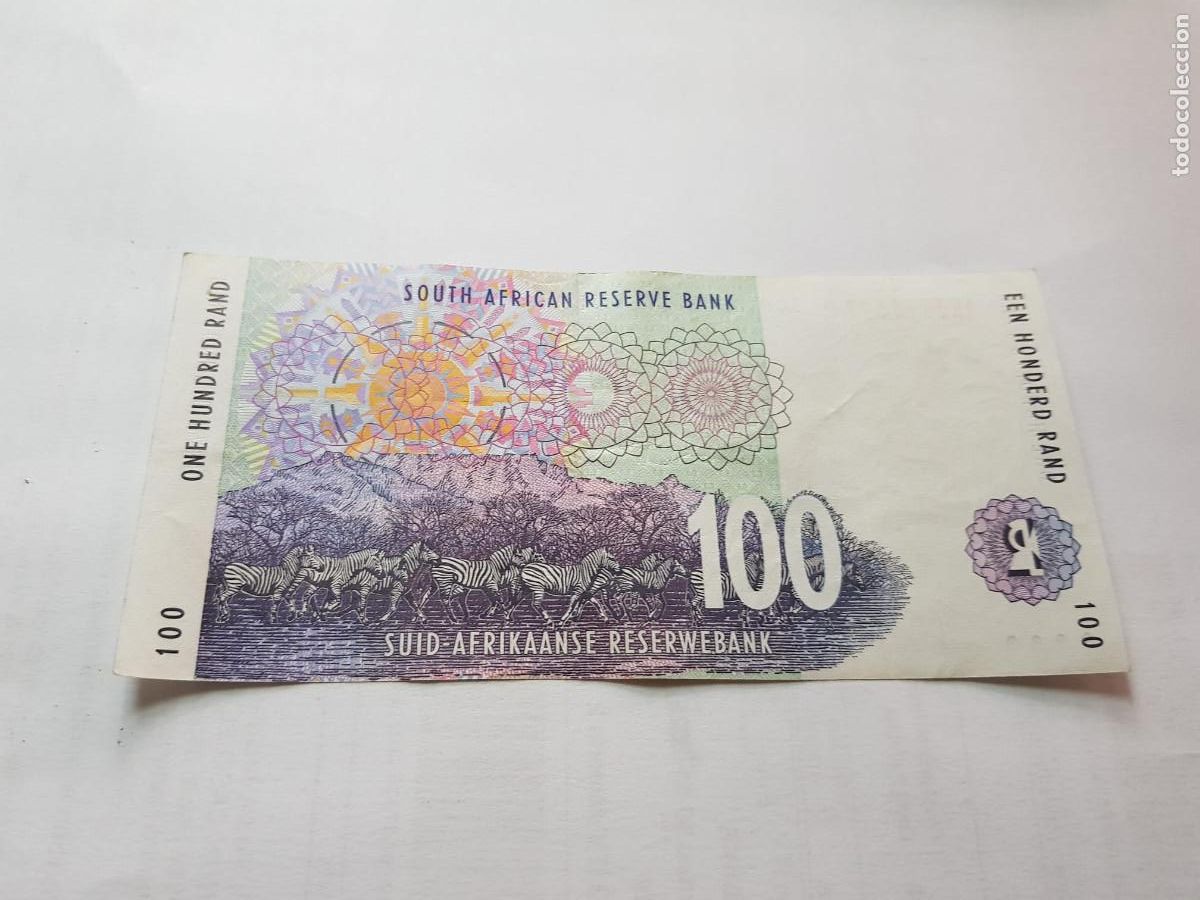 Billetes extranjeros: SUDAFRICA-100 RAND-1993 - Foto 2