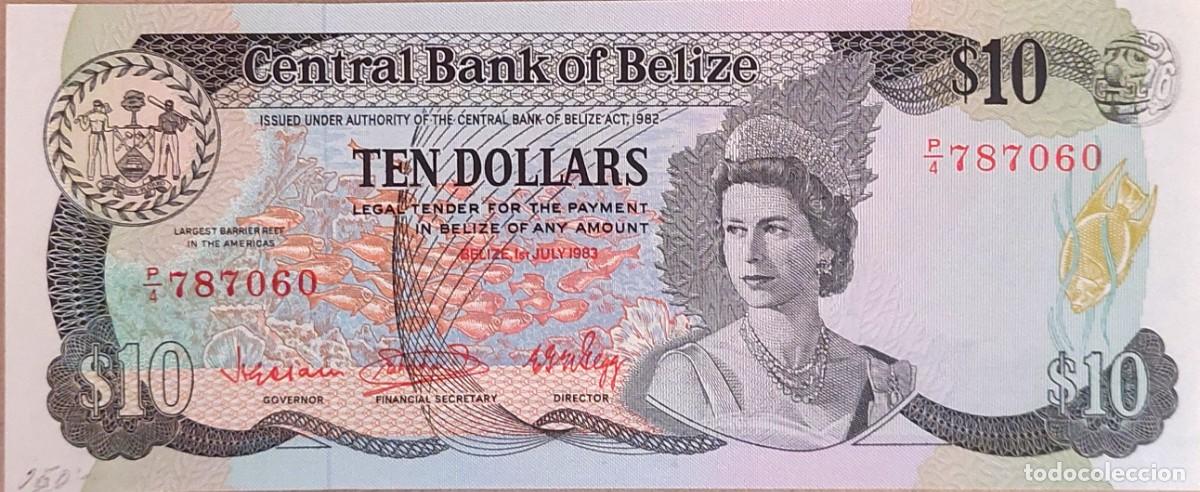 Billetes extranjeros: BILLETE DE 10 DOLLAR ( CENTRAL BANK OF BELICE ) 1983 UNC/PLANCHA