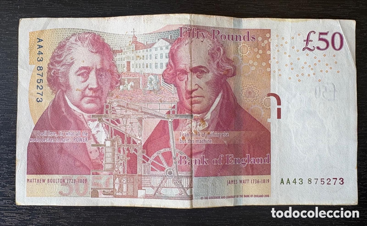 Billetes extranjeros: Inglaterra billete de 50 libras - Foto 2