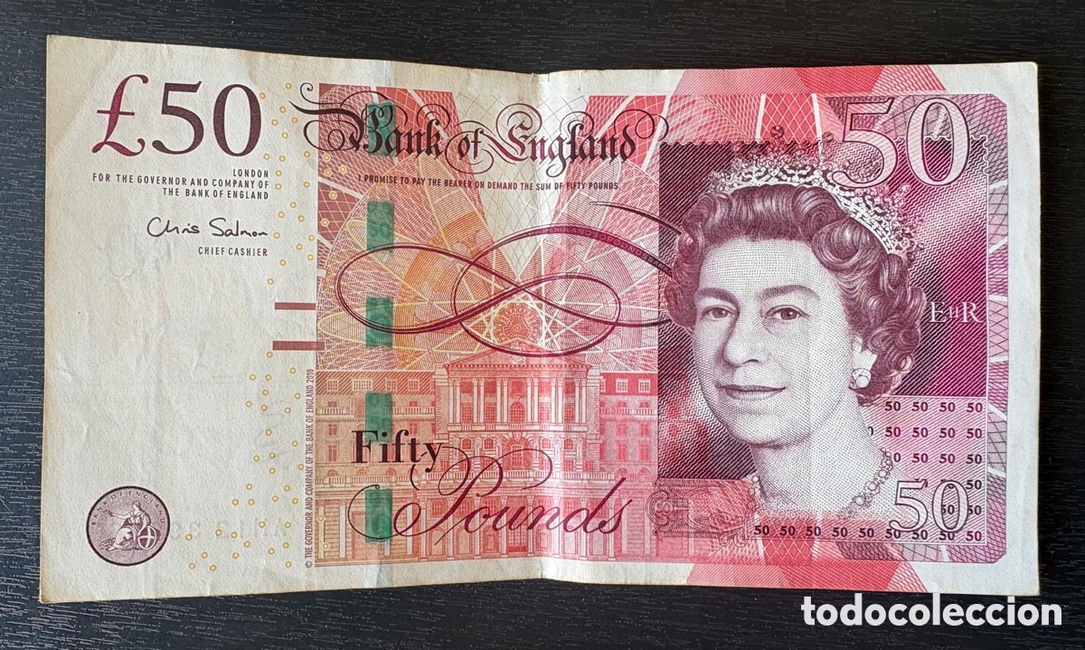 Billetes extranjeros: Inglaterra billete de 50 libras