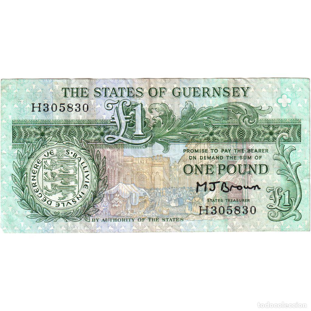 Billetes extranjeros: [#1185452] Guernsey, 1 Pound, MBC