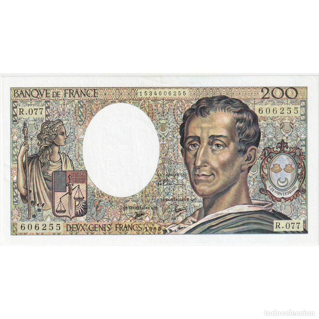 Notas Internacionais: [#1185511] Francia, 200 Francs, Montesquieu, 1990, R.077, SC