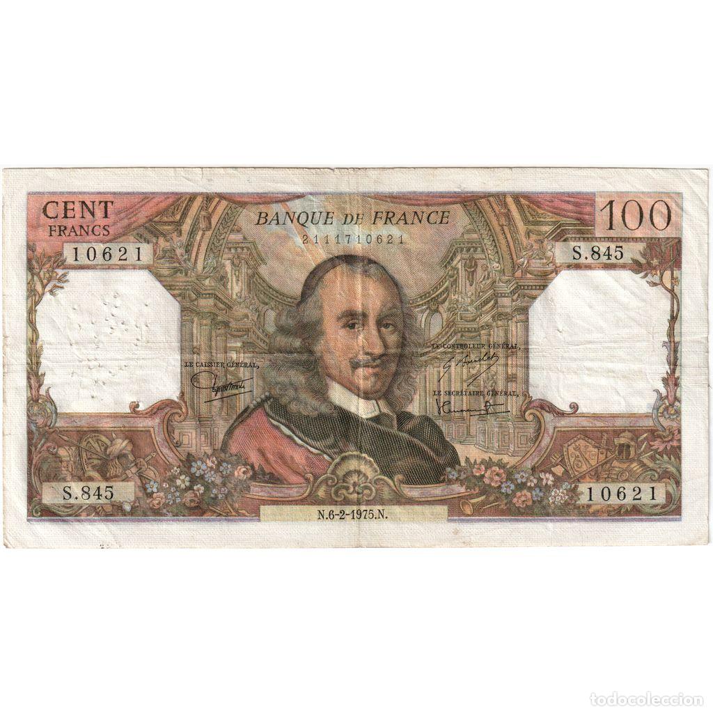 Billetes extranjeros: [#1185561] Francia, 100 Francs, Corneille, 1975-02-06, S.845, BC
