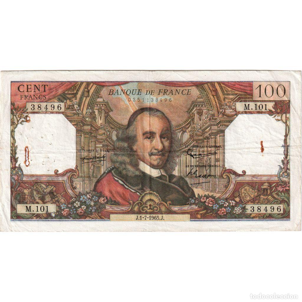 Billetes extranjeros: [#1185563] Francia, 100 Francs, Corneille, 1965-07-01, M.101, RC+