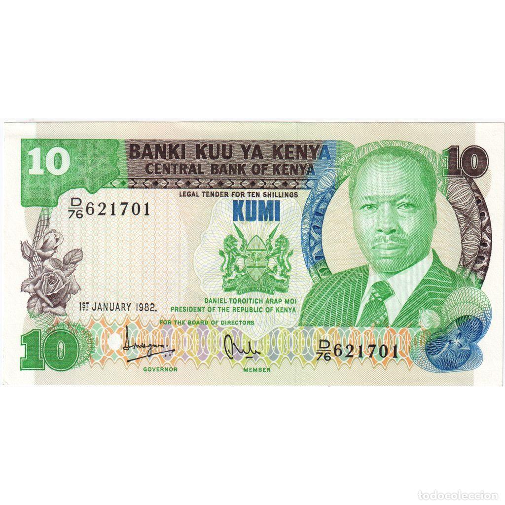 Billetes extranjeros: [#1185467] Kenia, 10 Shillings, 1982-01-01, UNC
