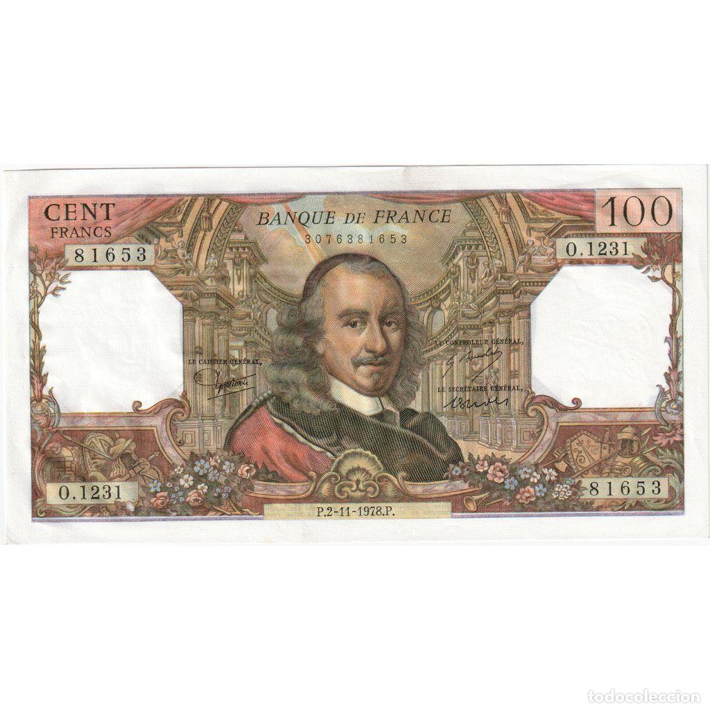 Billetes extranjeros: [#1185446] Francia, 100 Francs, Corneille, 1978-11-02, O.1231, MBC