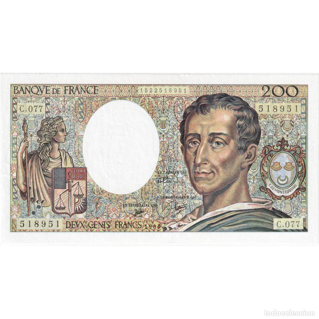 Billetes extranjeros: [#1185508] Francia, 200 Francs, Montesquieu, 1990, C.077, SC
