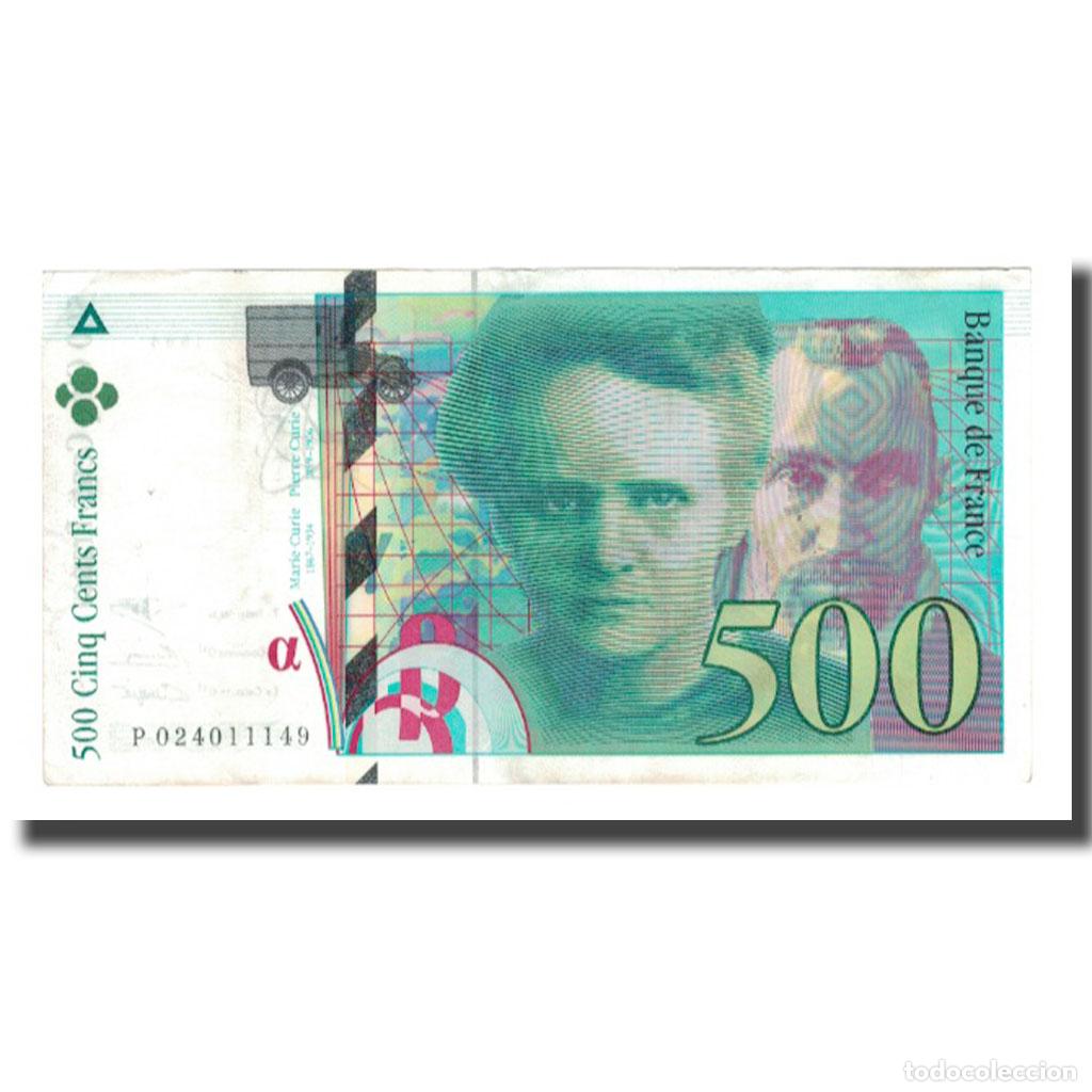 Billetes extranjeros: [#569831] Francia, 500 Francs, Pierre et Marie Curie, 1994, MBC, Fayette:76.01, KM:160a