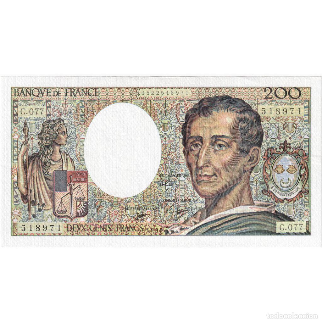 Billetes extranjeros: [#1185510] Francia, 200 Francs, Montesquieu, 1990, C.077, SC