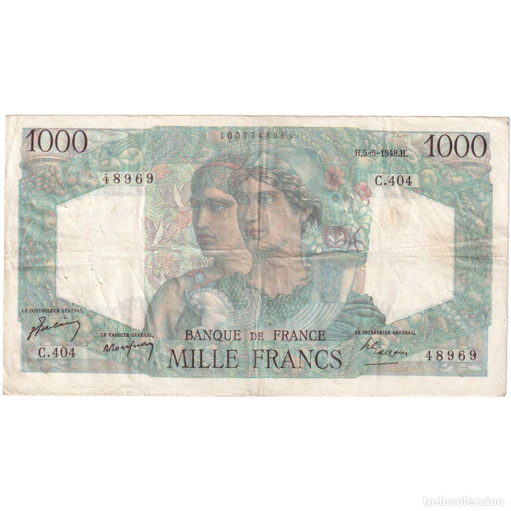 Billetes extranjeros: [#1185520] Francia, 1000 Francs, Minerve et Hercule, 1948-05-05, C.404, BC