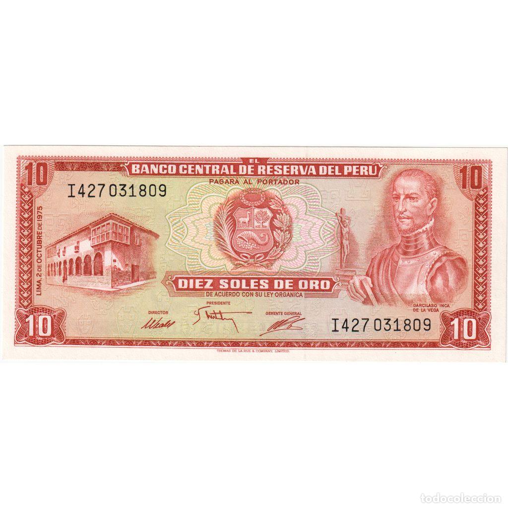 Billetes extranjeros: [#1185464] Per&uacute;, 10 Soles De Oro, 1975-10-02, UNC