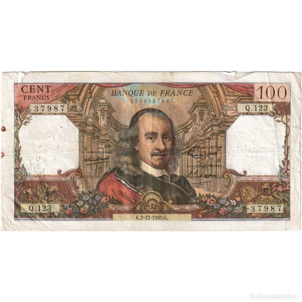 Billetes extranjeros: [#1185565] Francia, 100 Francs, Corneille, 1965-12-02, Q.123, RC+
