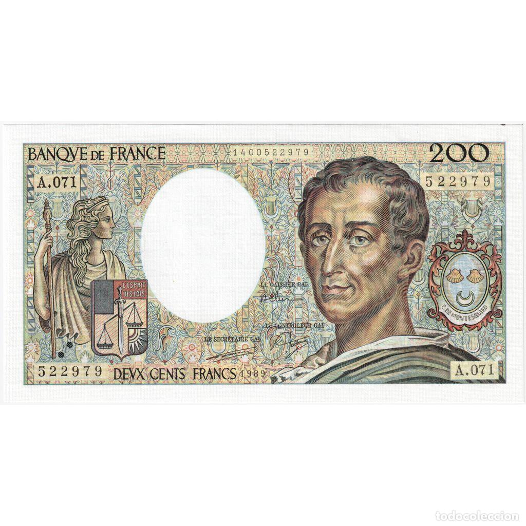 Billetes extranjeros: [#1185504] Francia, 200 Francs, Montesquieu, A.071, EBC