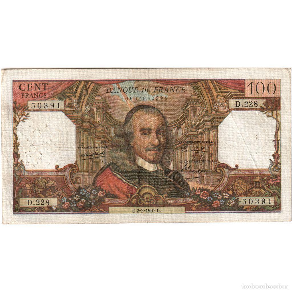 Billetes extranjeros: [#1185558] Francia, 100 Francs, Corneille, 1967-02-02, D.228, BC