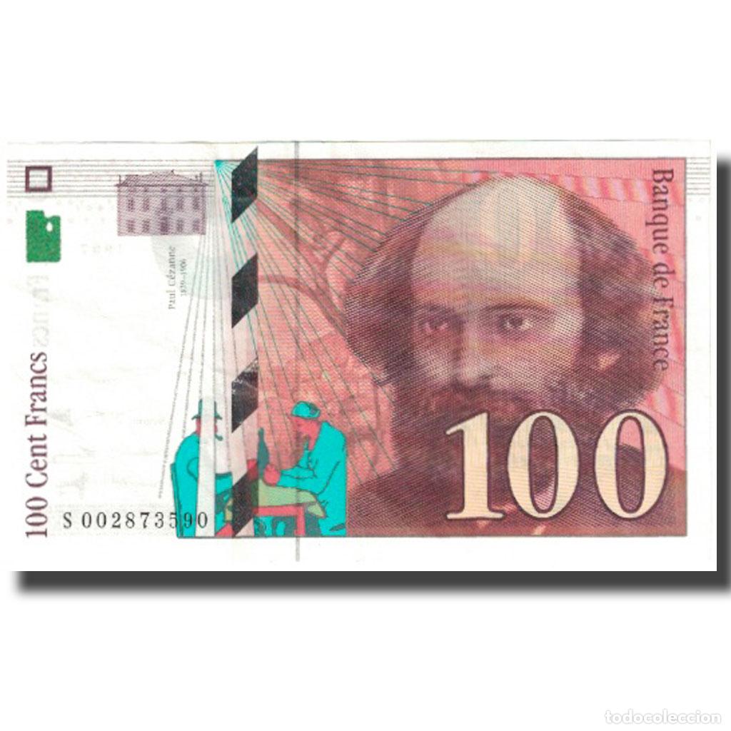 Billetes extranjeros: [#623990] Francia, 100 Francs, C&eacute;zanne, 1997, 1997, MBC, Fayette:F74.01, KM:158a