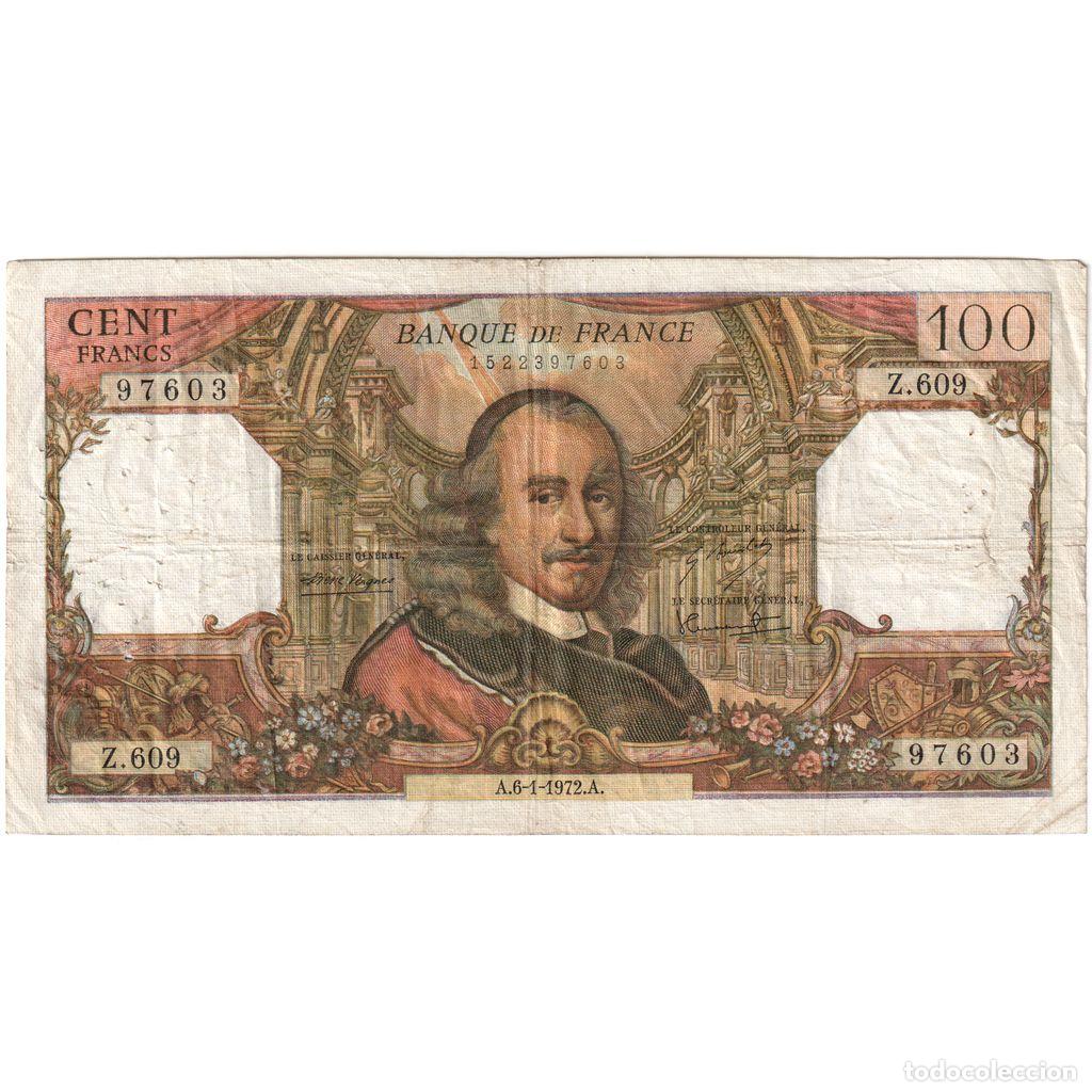 Billetes extranjeros: [#1185557] Francia, 100 Francs, Corneille, 1972-01-06, Z.609, BC