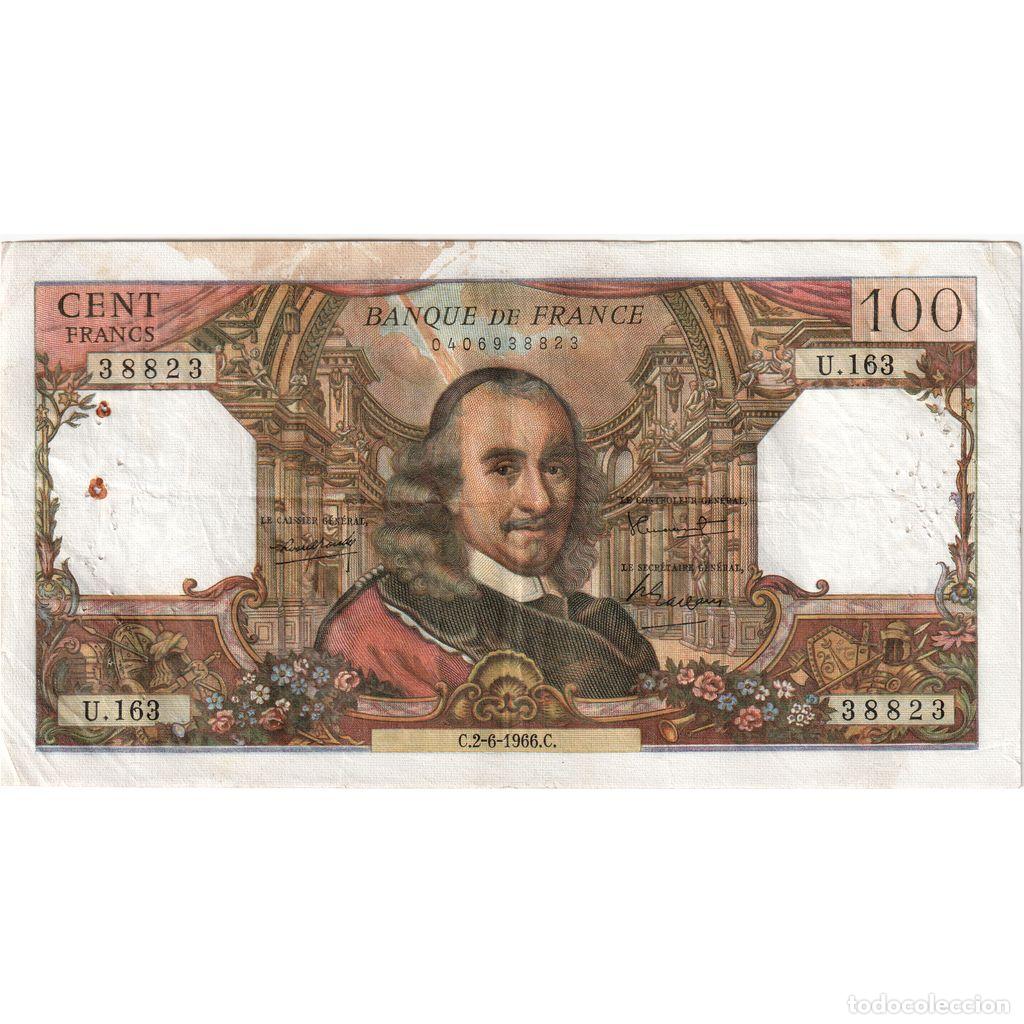 Billetes extranjeros: [#1185562] Francia, 100 Francs, Corneille, 1966-06-02, U.163, RC+