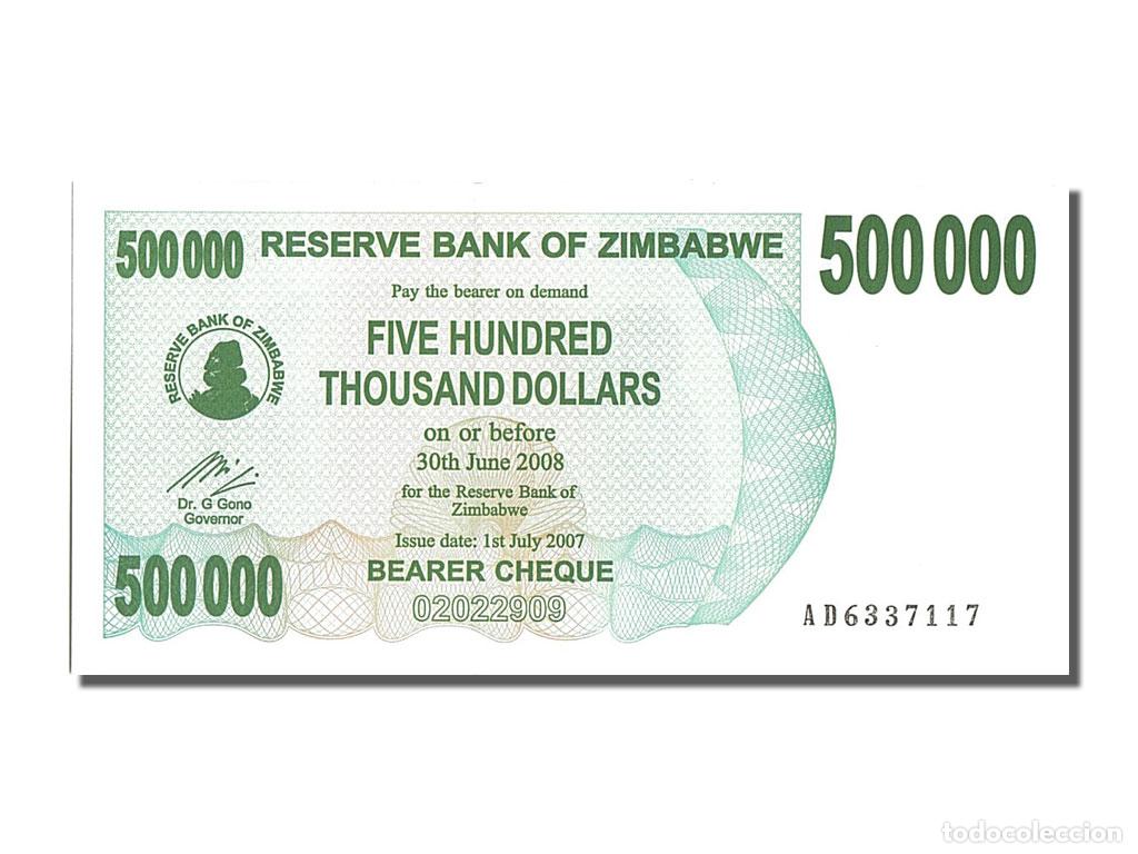 Billetes extranjeros: [#201658] Billete, 500,000 Dollars, 2007, Zimbabue, 2007-07-01, UNC