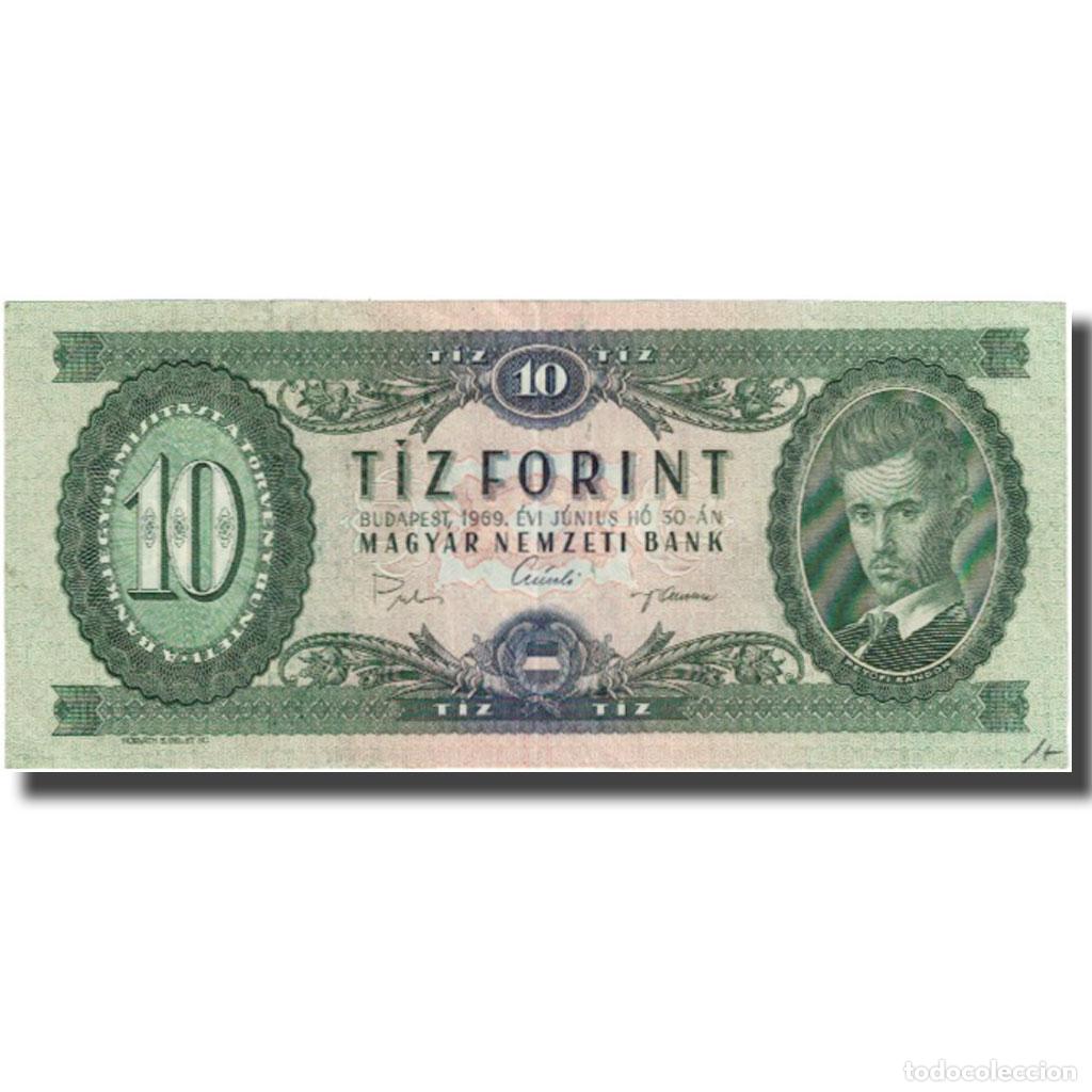 Billetes extranjeros: [#626271] Billete, 10 Forint, 1969, Hungr&iacute;a, 1969-06-30, KM:168b, BC