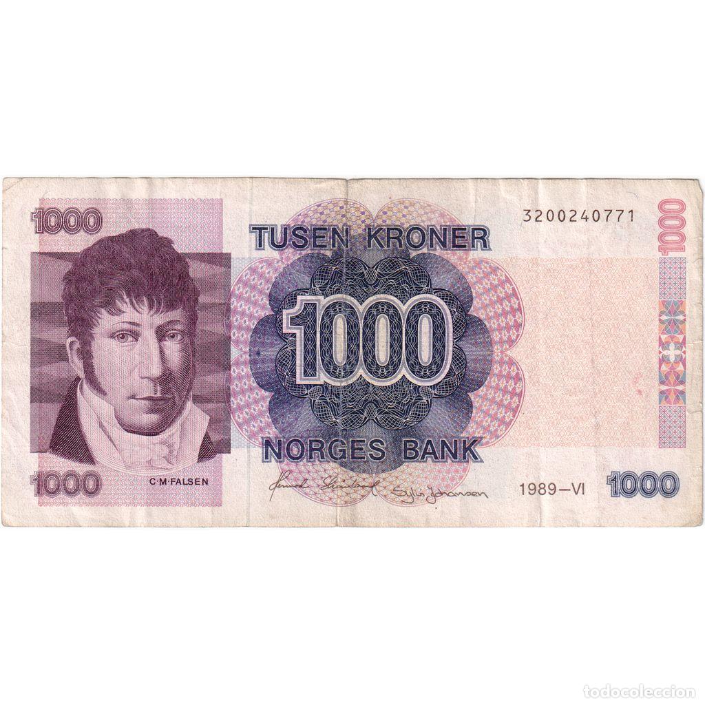 Billetes extranjeros: [#1234840] Noruega, 1000 Kroner, Undated (1989), BC+