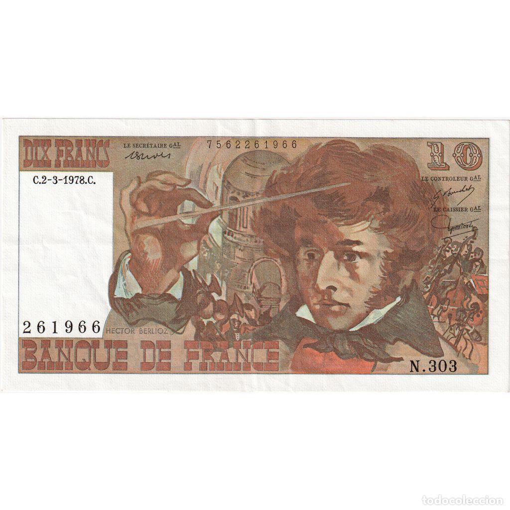 Billetes extranjeros: [#1231383] Francia, 10 Francs, Berlioz, 1978-03-02, N.303, MBC+