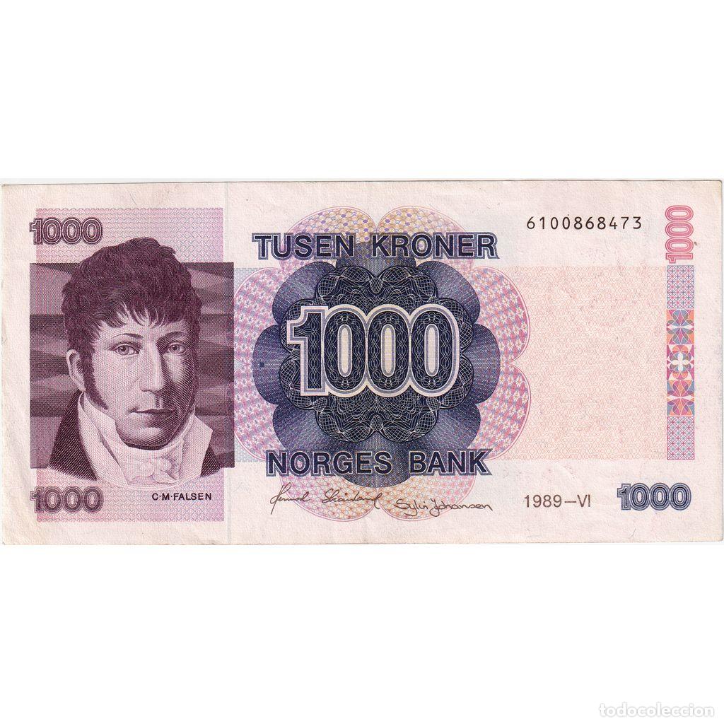 Billetes extranjeros: [#1234843] Noruega, 1000 Kroner, Undated (1989), MBC+