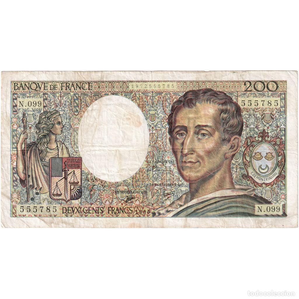 Billetes extranjeros: [#1233496] Francia, 200 Francs, Eiffel, 1990, N.099, MBC