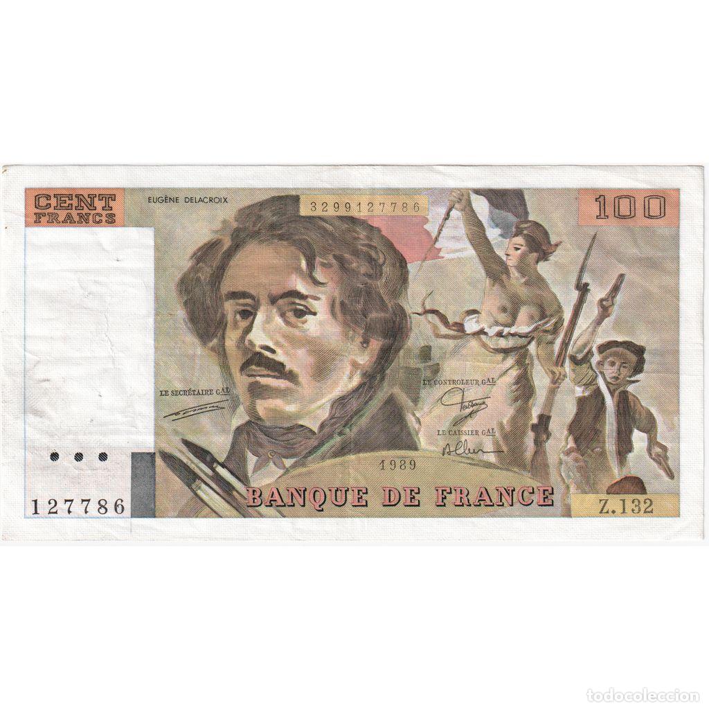 Billetes extranjeros: [#1232481] Francia, 100 Francs, Delacroix, Z.132, BC+