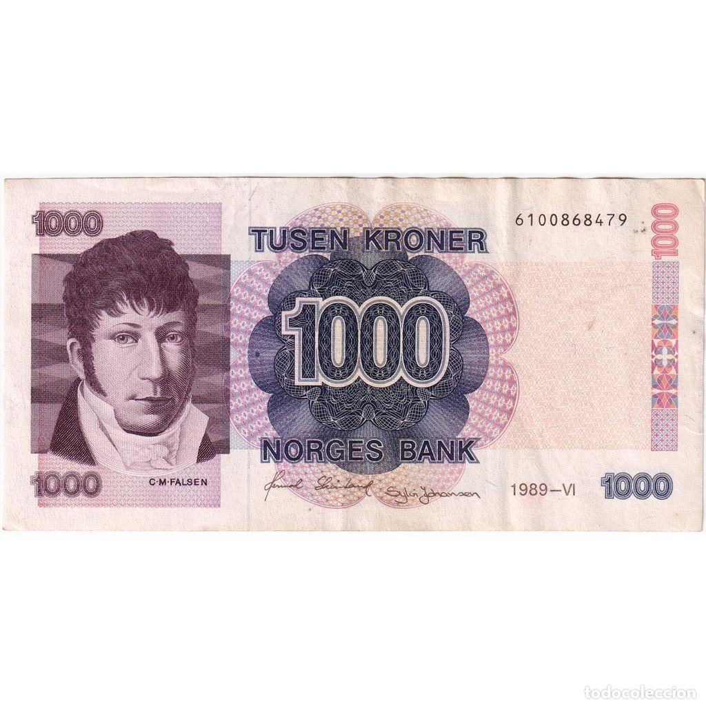 Billetes extranjeros: [#1234841] Noruega, 1000 Kroner, Undated (1989), MBC