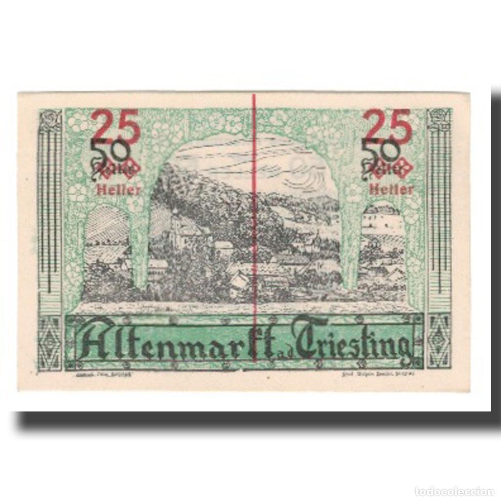Billetes extranjeros: [#666492] Billete, Austria, Altenmarkt a.d. Triesting N.&Ouml;. Markgemeinde, 50 Heller