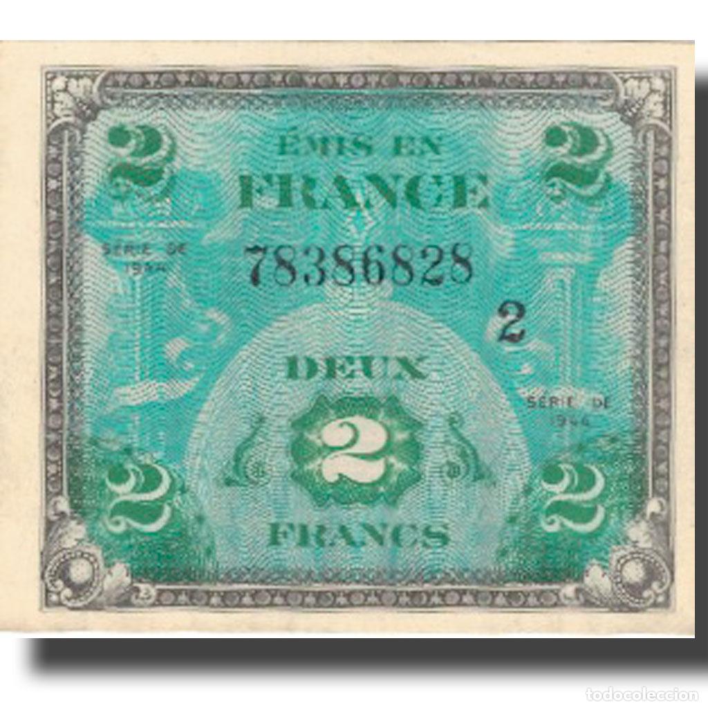 Billetes extranjeros: [#578379] Francia, 2 Francs, Flag/France, 1944, 1944, EBC, Fayette:VF16.2, KM:114b