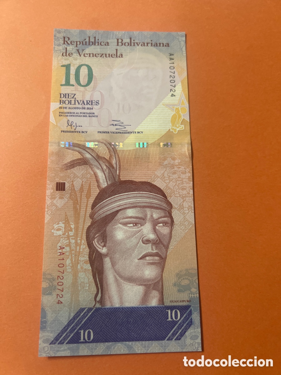 Billetes extranjeros: V164. BILLETE VENEZUELA 10 BOL&Iacute;VARES 2014