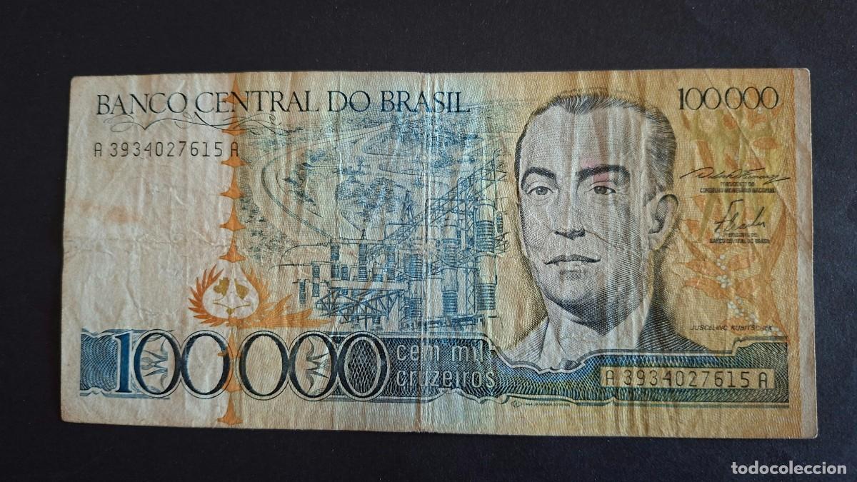 Notas Internacionais: BRASIL 100000 CRUZADOS 1985 P-205a MBC