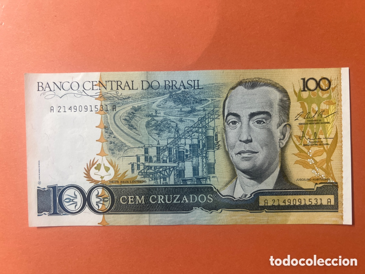 Billetes extranjeros: V163. Billete de Brasil 100 cruzados