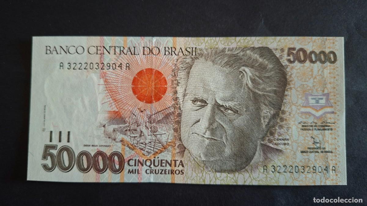 International Banknotes: BRASIL 50000 CRUZEIROS 1992 P-234a SC