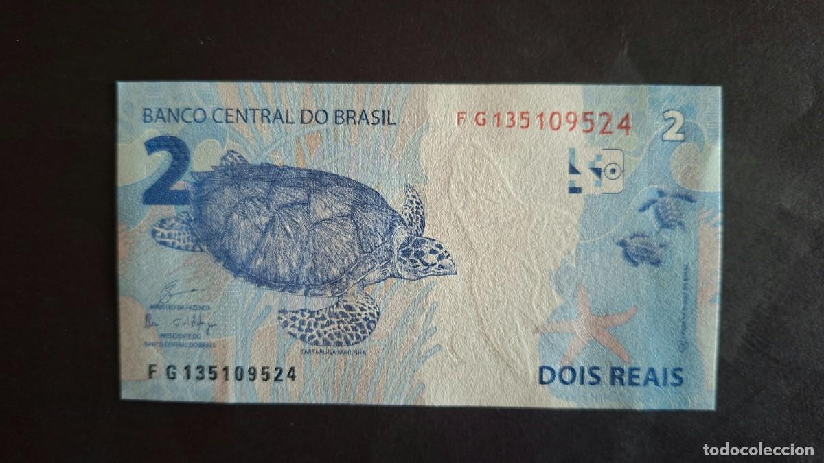 Billetes extranjeros: BRASIL 2 REAIS 2019 P-252e SC - Foto 2
