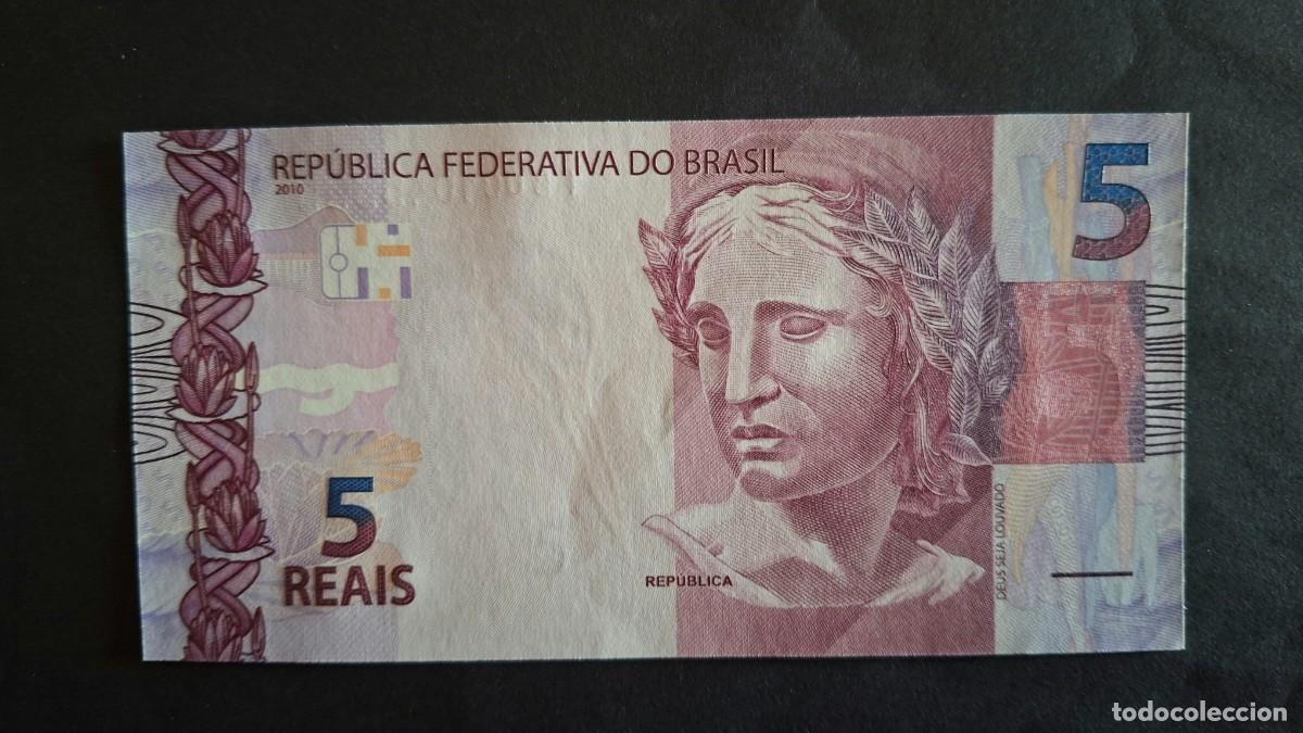 Billetes extranjeros: BRASIL 5 REAIS 2019 P-253f SC