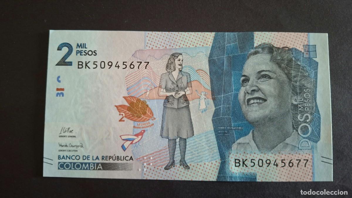 Billetes extranjeros: COLOMBIA 2000 PESOS 2021 P-458g SC