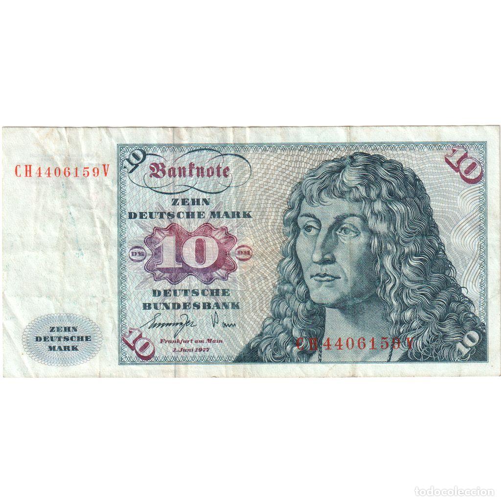 Billetes extranjeros: [#1234884] ALEMANIA - REP&Uacute;BLICA FEDERAL, 10 Deutsche Mark, 1977-06-02, BC+