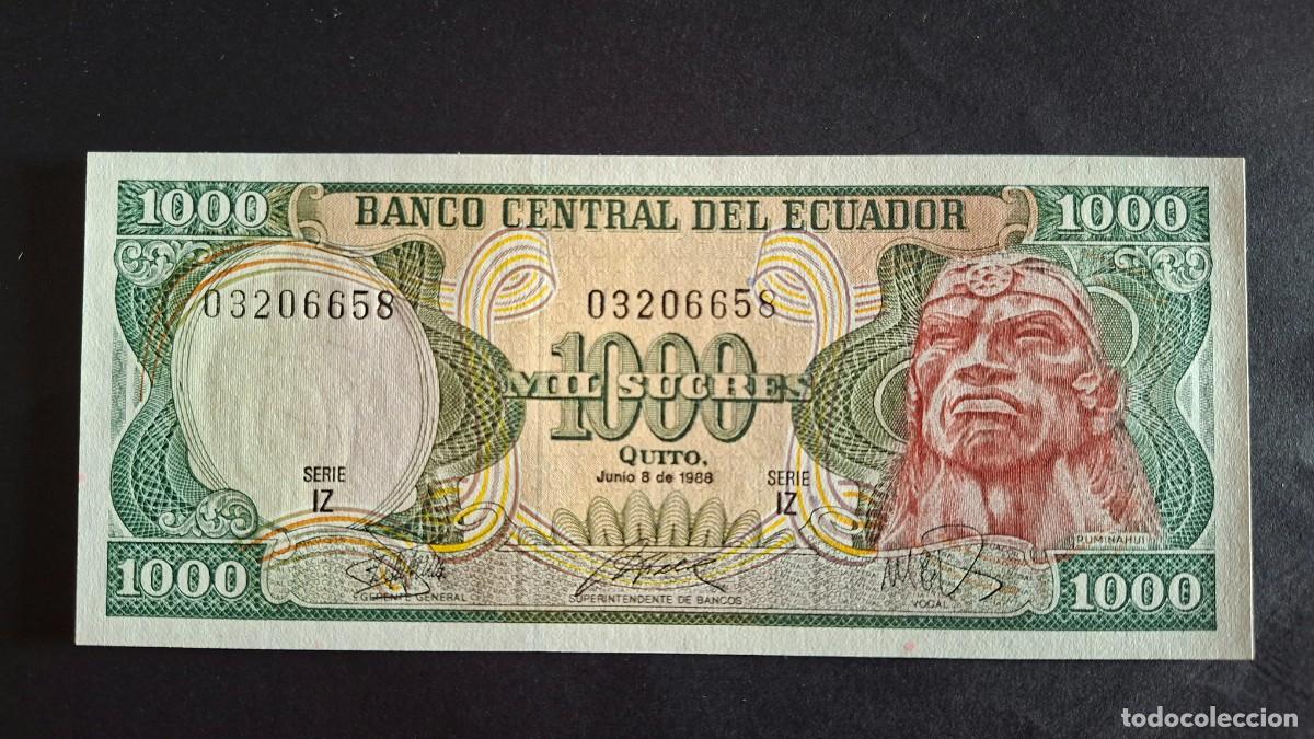Banconote internazionali: ECUADOR 1000 SUCRES 1988 P-125b.5 SC
