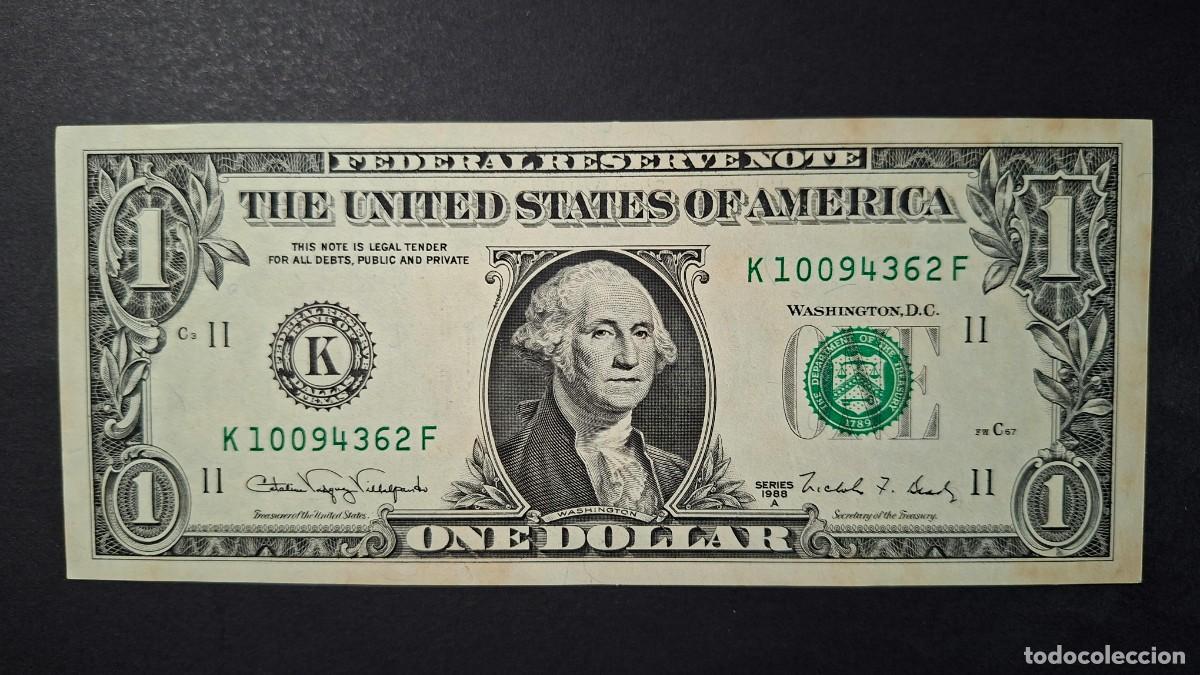 Internationale Banknoten: USA 1 D&Oacute;LAR 1988A P-480bK &rdquo;K&rdquo; DALLAS SC