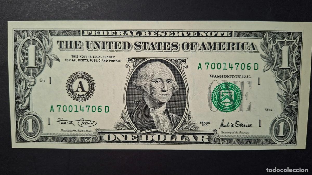 Billetes extranjeros: USA 1 d&oacute;lar 2001 P-509aA &rdquo;A&rdquo; BOSTON SC - Foto 1
