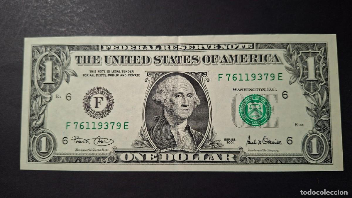 Notas Internacionais: USA 1 d&oacute;lar 2001 P-509aF &rdquo;F&rdquo; ATLANTA AUNC