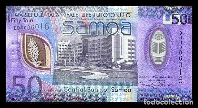 Billetes extranjeros: Samoa 50 Tala 2025 Pick 50 Nuevo Pol&iacute;mero Sc Unc