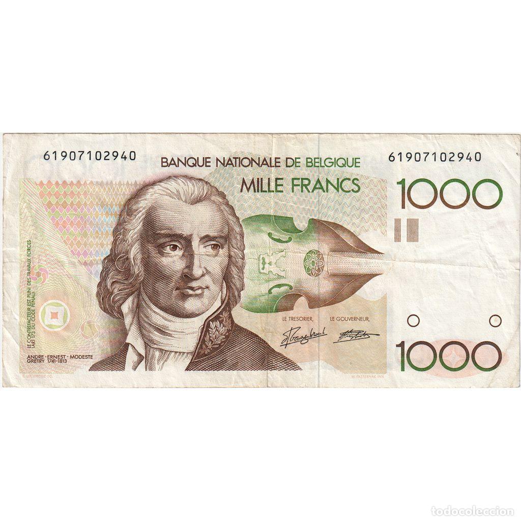 Billetes extranjeros: [#1234879] B&eacute;lgica, 1000 Francs, MBC